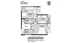 476 sqft - 2 bhk Floor Plan